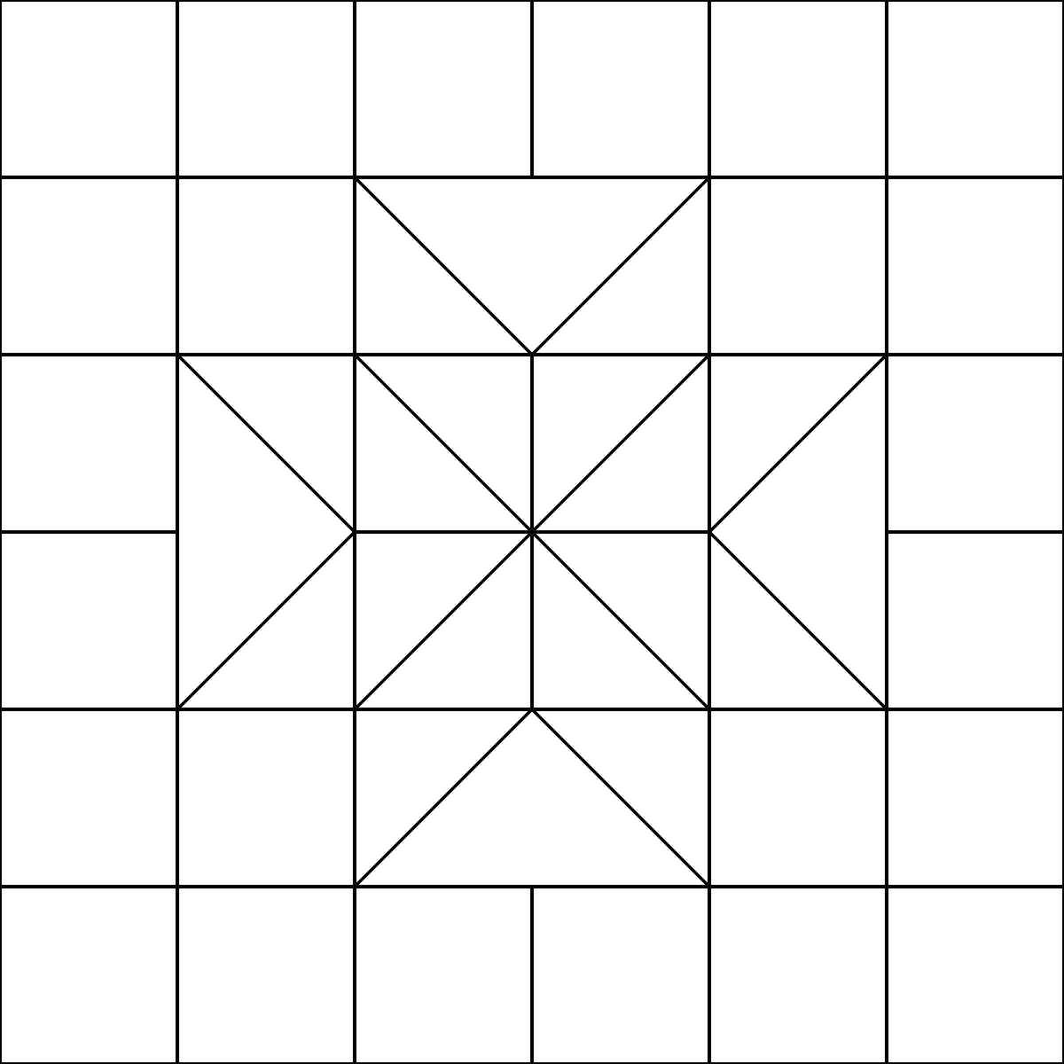 Pattern 122, Framed Star barn quilt pattern thumbnail